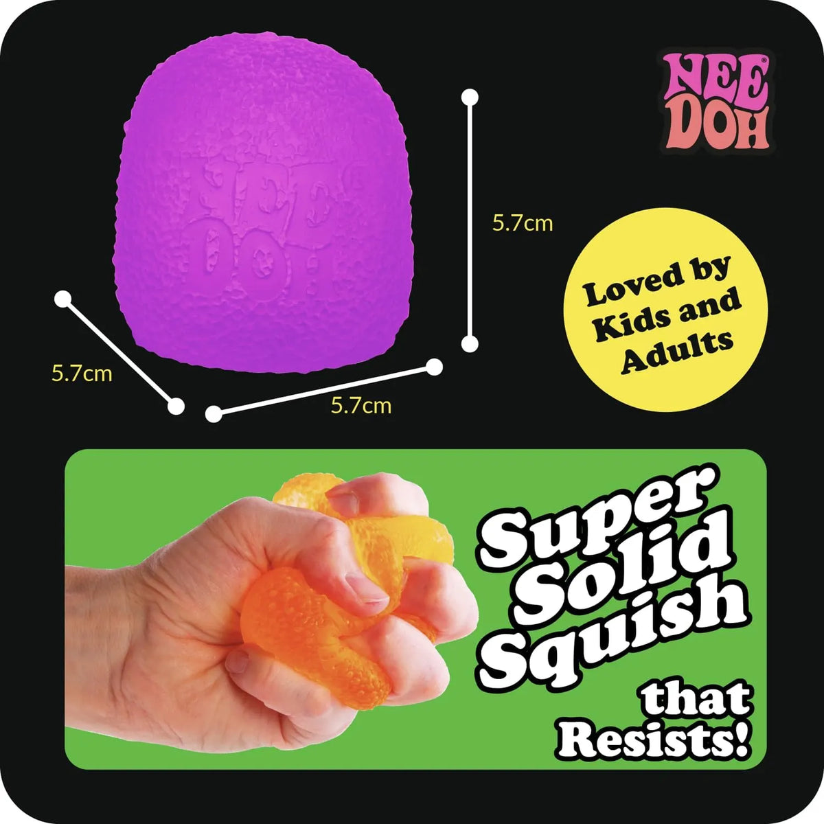 Schylling NeeDoh Gumdrop – Textured Sensory Toy with Super Solid Squish – 2.5 Tall – Colors May Vary (Pack of 1)