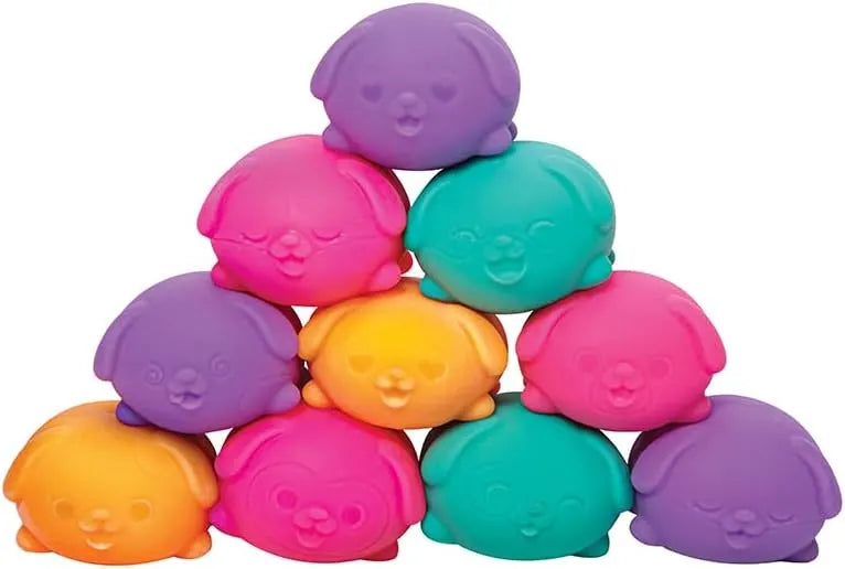 Schylling NeeDoh Teenie Funky Pups – Sensory Squeeze Toy – Contains 3 Mini Groovy Globs – 1.5′′ Wide – Color May Vary (Pack of 1)