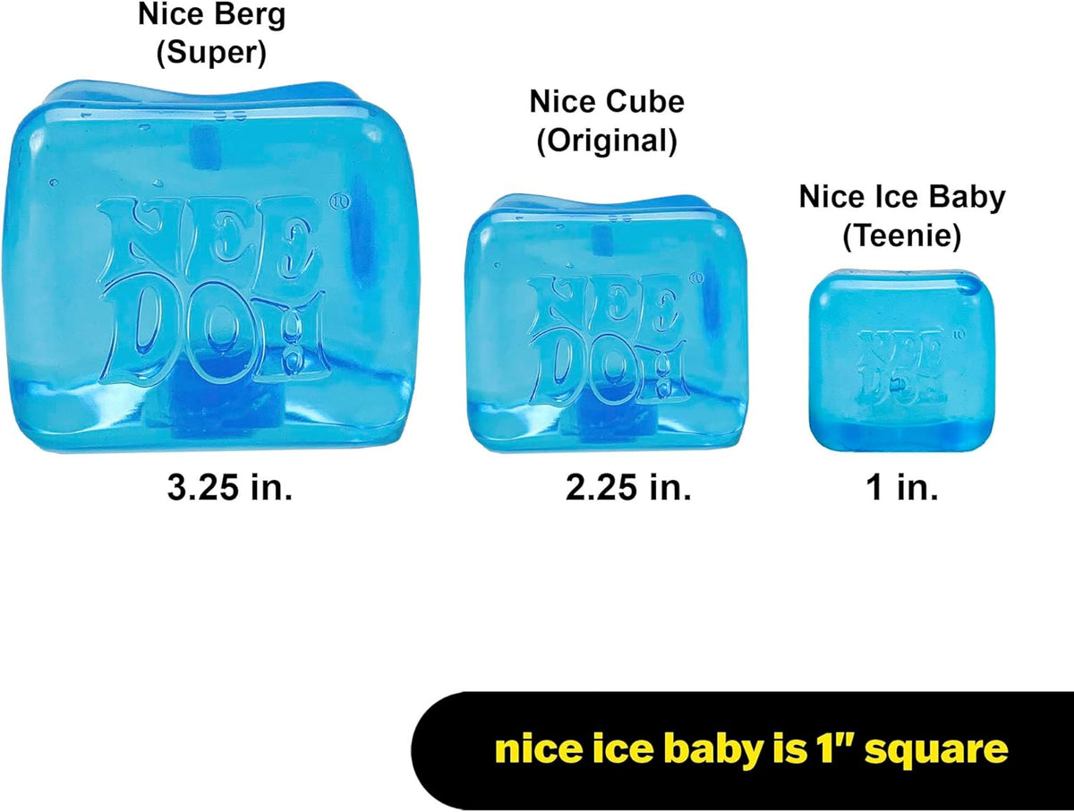 Schylling NeeDoh Nice Ice Baby 4 Pack – Sensory Squeeze Toy – 1.5 Cube – Colors May Vary