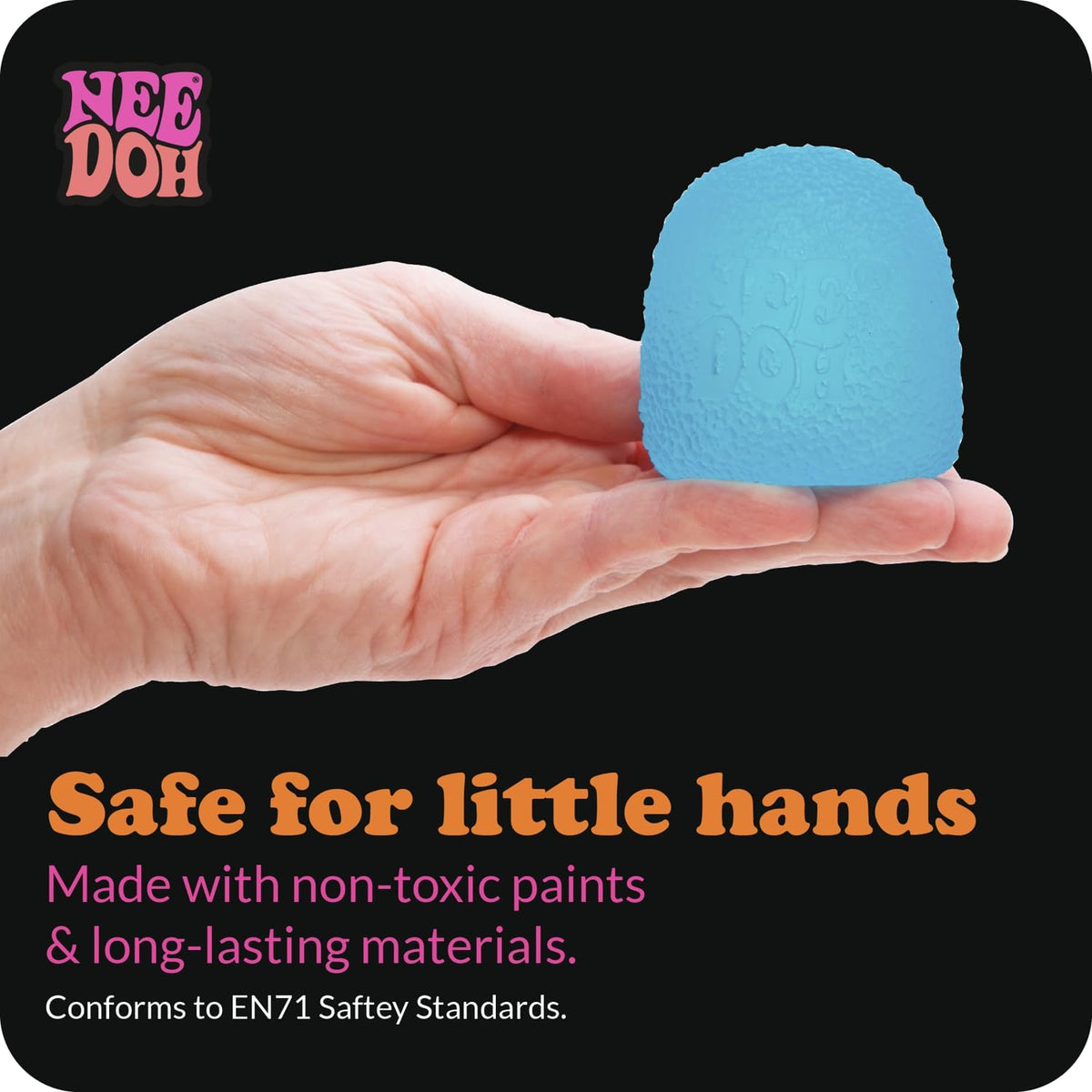 Schylling NeeDoh Gumdrop – Textured Sensory Toy with Super Solid Squish – 2.5 Tall – Colors May Vary (Pack of 1)