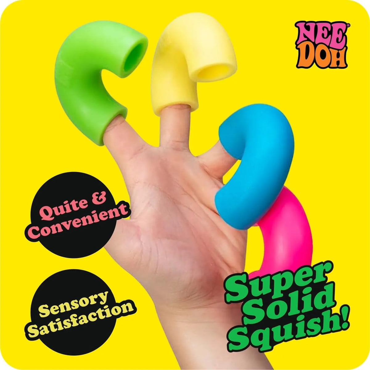 NeeDoh Mac ‘N- Squeeze – 4 Squishy Noodles – Assorted