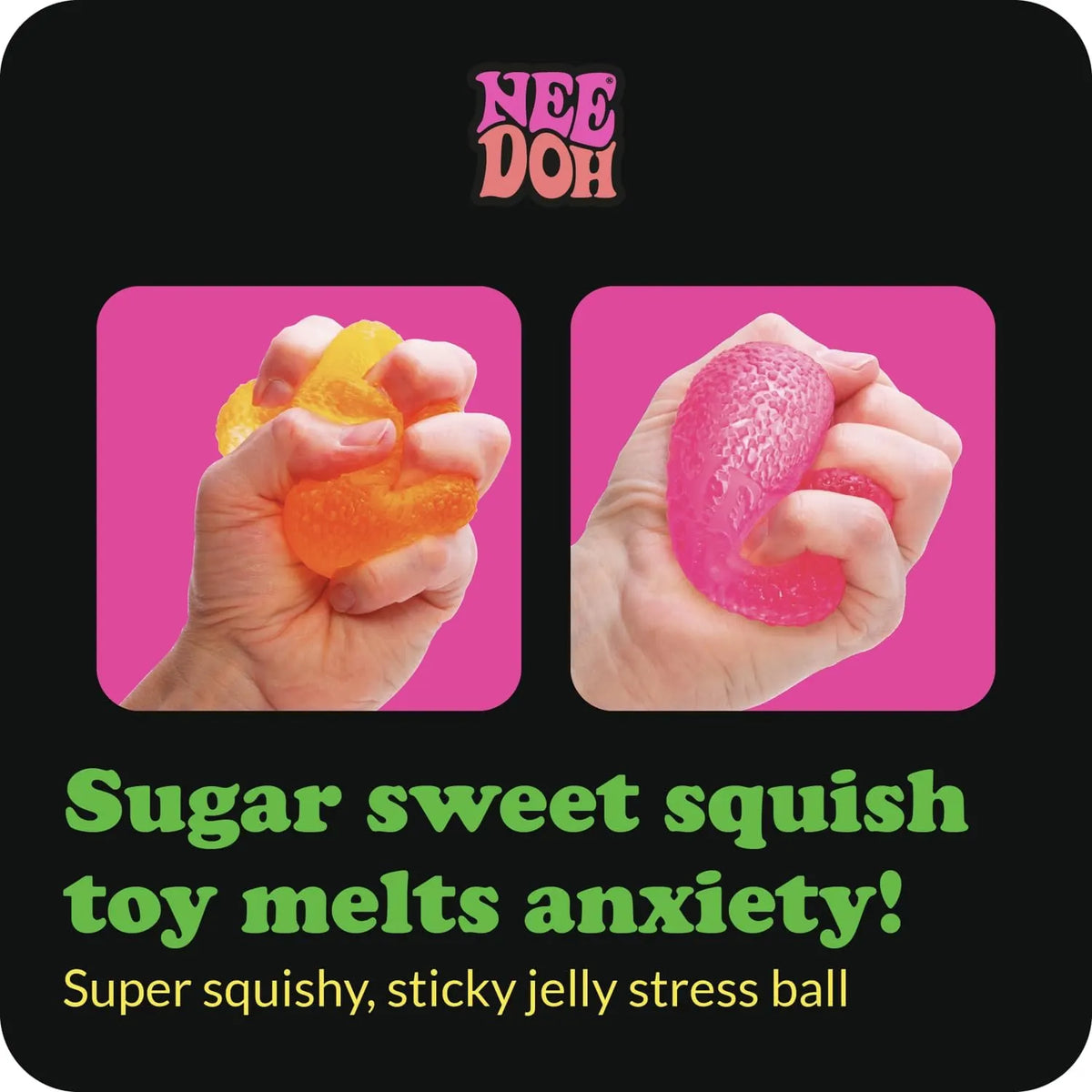 Schylling NeeDoh Gumdrop – Textured Sensory Toy with Super Solid Squish – 2.5 Tall – Colors May Vary (Pack of 1)