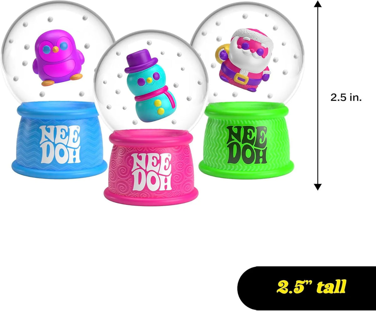 Schylling NeeDoh Squishmas Squish N’ Snow Globes – Christmas Squeeze Toy – Assorted Colors – Ages 3 to Adult (Pack of 1)