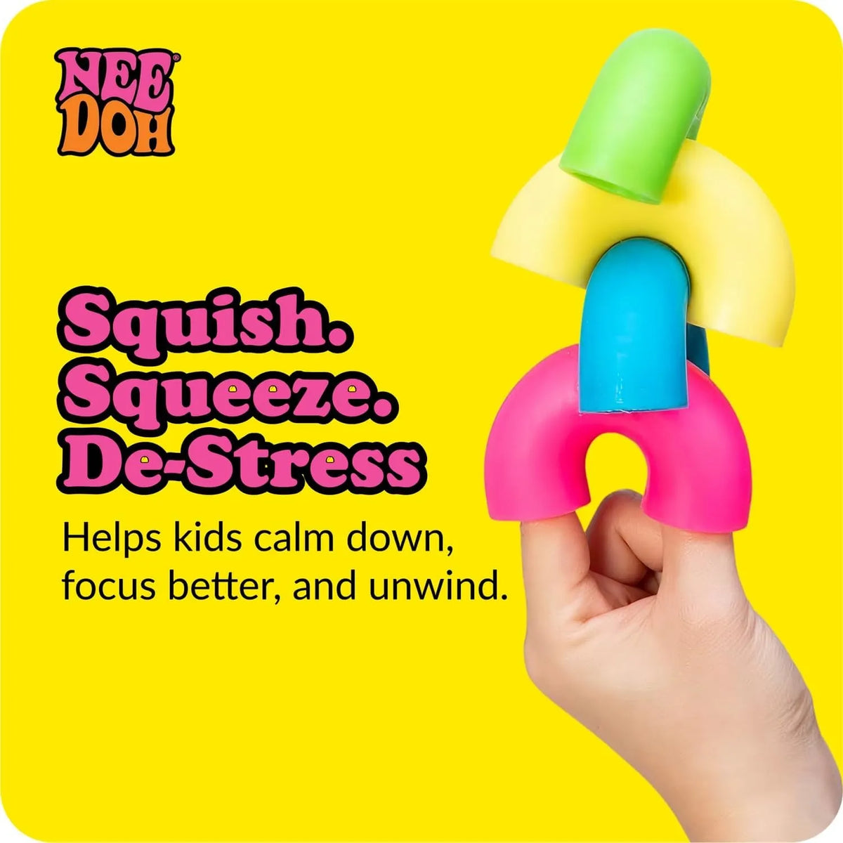 NeeDoh Mac ‘N- Squeeze – 4 Squishy Noodles – Assorted
